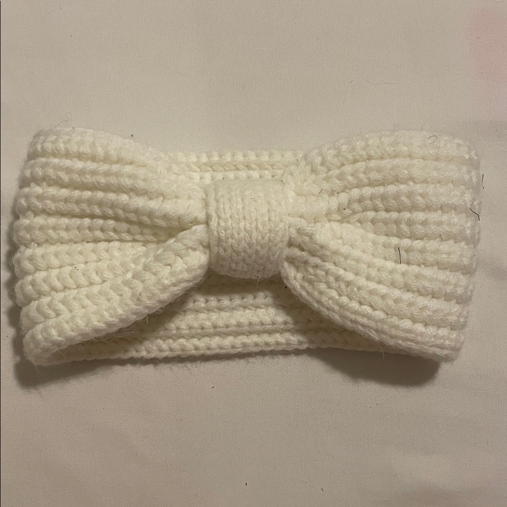 Cozy White Knit Headband
